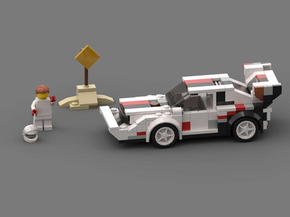Lego Audi Sport quattro S1 Pikes Peak - wct, with coloured tiles