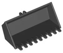Construction Vehicle Bucket 4 x 8 with Locking 2 Finger Hinge, Flat Inside