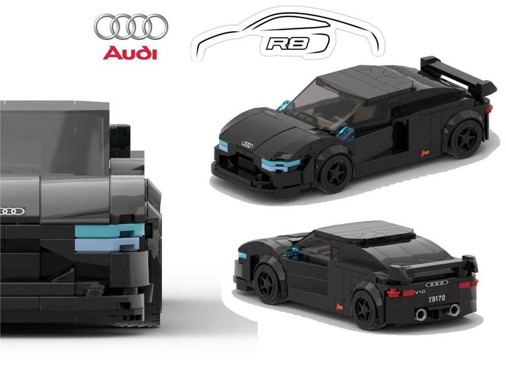 Lego AUDI R8 V10 Full Black