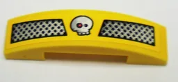 Slope, Curved 4 x 1 x 2/3 Double with Skull and Grille Pattern (Sticker) - Set 9093