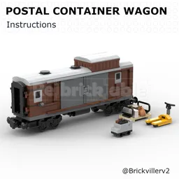 Postal container wagon (10194 add-on)
