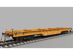 Flat freight car & Flat freight car bulkerhead