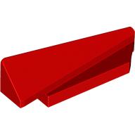 Lego Brick Wedged, Sloped 1 x 5 x 1 1/3 Right / Red