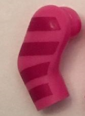 Lego Arm, Right with 4 Magenta Stripes Pattern