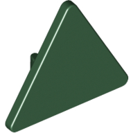 Lego Road Sign Clip-on 2.2 x 2.667 Triangular / Dark Green