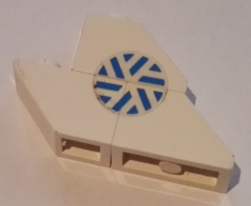 Lego Stickered Assembly 4 x 1 x 2 with Arctic Technic Logo Pattern on Both Sides (Stickers) - Sets 8640 / 8680