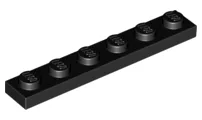 Plate 1 x 6 / Black