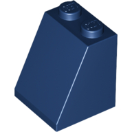 Lego Brick Sloped 65° 2 x 2 x 2 with Bottom Tube / Dark Blue