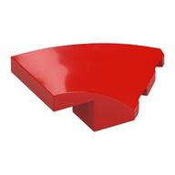 Lego Brick Wedged, Curved 4 x 2 with Stud Notch Right / Red