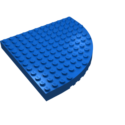 Lego Brick Round Corner 12 x 12 / Blue