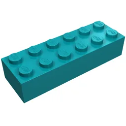 Brick 2 x 6 / Dark Turquoise