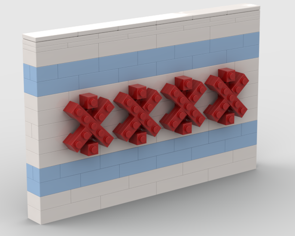Lego Chicago Flag