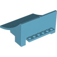 Lego Brick Curved 8 x 8 x 4, Ramp / Medium Azure