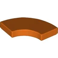 Tile 2 x 2 Curved, Macaroni / Reddish Orange