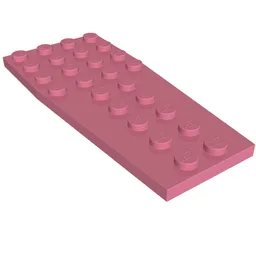 Wedge Plate 4 x 9 without Stud Notches / Medium Dark Pink