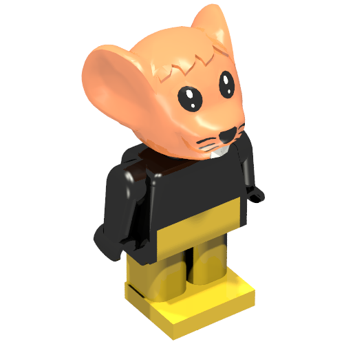 Lego Fabuland Figure Mouse 3 / Black