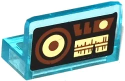 Panel 1 x 2 x 1 with SW Wookiee Gunship Control Panel Pattern (Sticker) - Set 75084