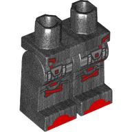 Lego Hips and Pearl Titanium Legs with Silver Pockets, Red Trim Print
