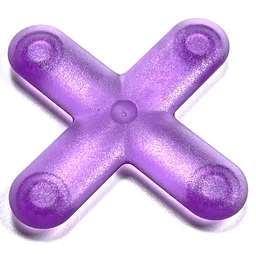 Clikits Connector 2 x 2 Cross with 4 Studs / Trans-Medium Purple