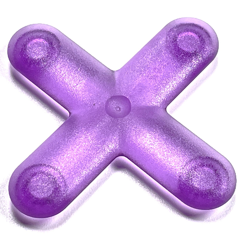 Lego Clikits Connector 2 x 2 Cross with 4 Studs / Trans-Medium Purple