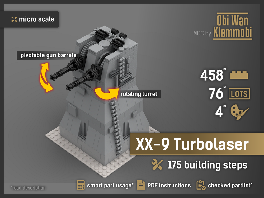 Lego Micro Series Turbolaser, 1:128