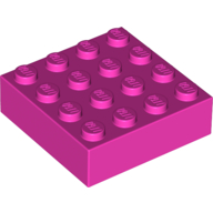 Lego Brick Magnet, 4 x 4 / Dark Pink