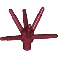 Lego Plant, Flower Stem with Bar and 6 Stems / Dark Red