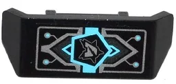 Vehicle, Spoiler with Bar Handle with Silver and Medium Azure Circuitry, Ultra Agents Logo Vertical Pattern (Sticker) - Set 70161