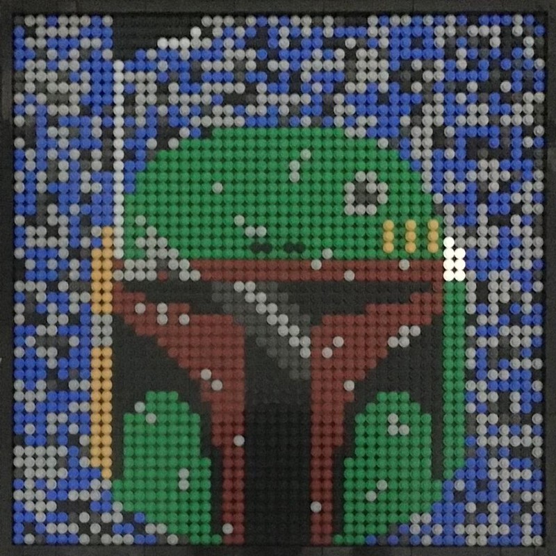Lego Bounty Hunter Boba Fett Mosaic