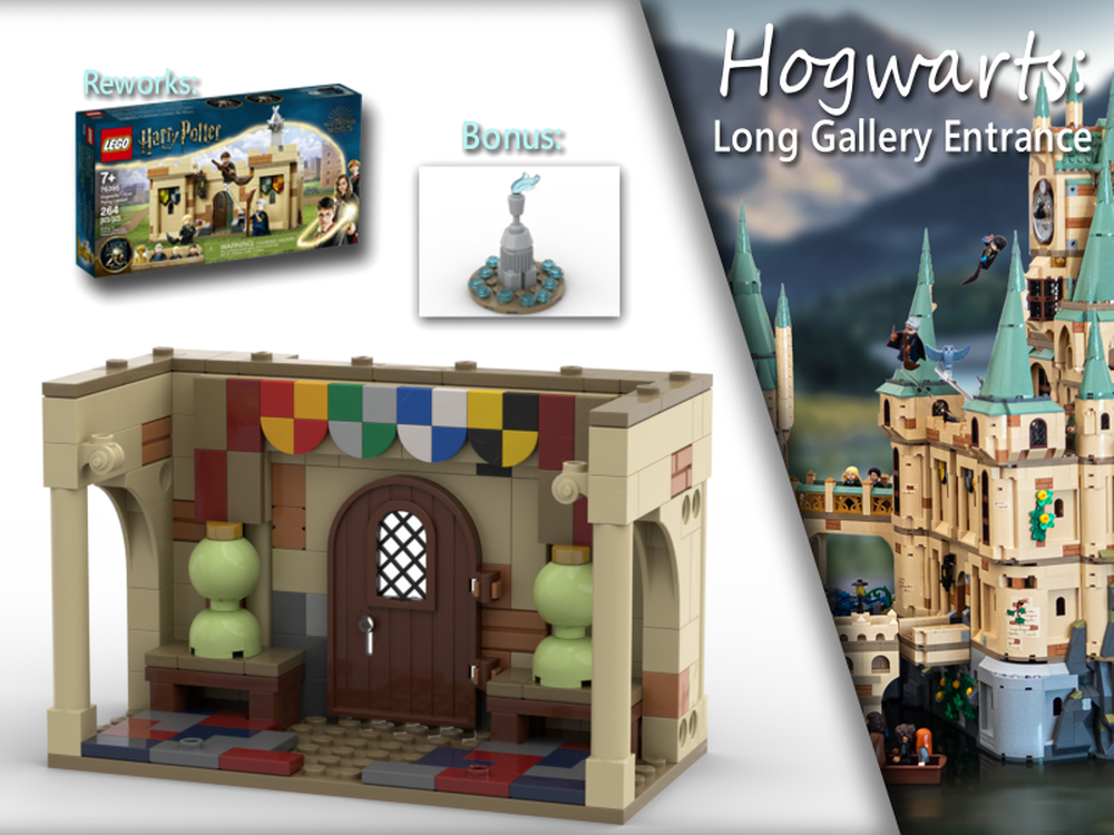 Lego HP Modular - Long Gallery Entrance - First Flying Lesson Rework