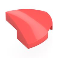 Lego Brick Round Corner, Curved 2 x 2 x 2/3 Quarter Circle With 1 x 1 Bottom Cutout / Coral