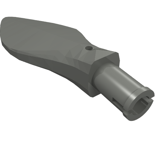 Lego Animal Body Part, Dinosaur / Whale Flipper with Pin / Dark Bluish Gray