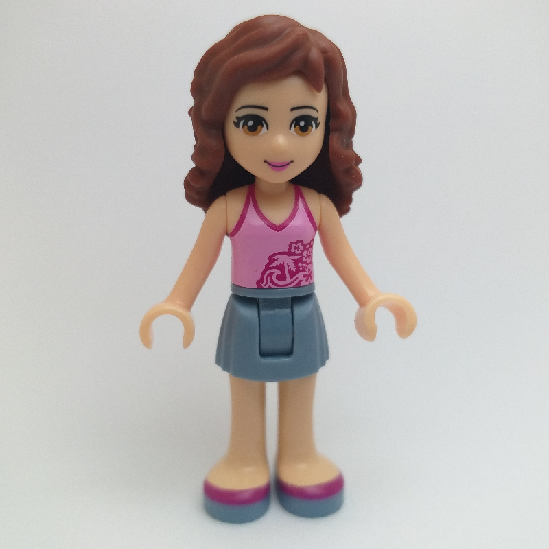 Lego Olivia - Bright Pink Top, Sand Blue Skirt