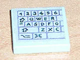 Tile 2 x 2 with Computer Keyboard Left Pattern (Sticker) - Set 3142
