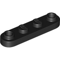Lego Plate Special 1 x 4 Rounded with 2 Open Studs / Black
