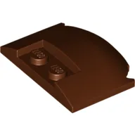 Brick Round 3 x 4 x 2/3 Triple Curved with 2 Sunk Studs / Reddish Brown
