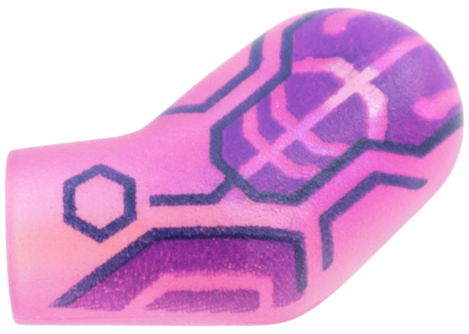 Lego Arm, Left with Dark Purple and Dark Blue Circuitry Pattern