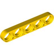 Lego Technic Beam 1 x 5 Thin / Yellow