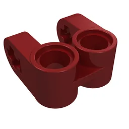 Technic Axle and Pin Connector Perpendicular Double Split / Dark Red