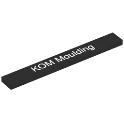 Tile 1 x 8 with 'KOM Moulding' Print / Black