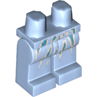 Lego Hips and Bright Light Blue Legs with Ice Energy Print / Bright Light Blue