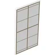 Glass for Window 1 x 4 x 6 with Gold Lattice over Frosted White Background Print / Trans-Clear