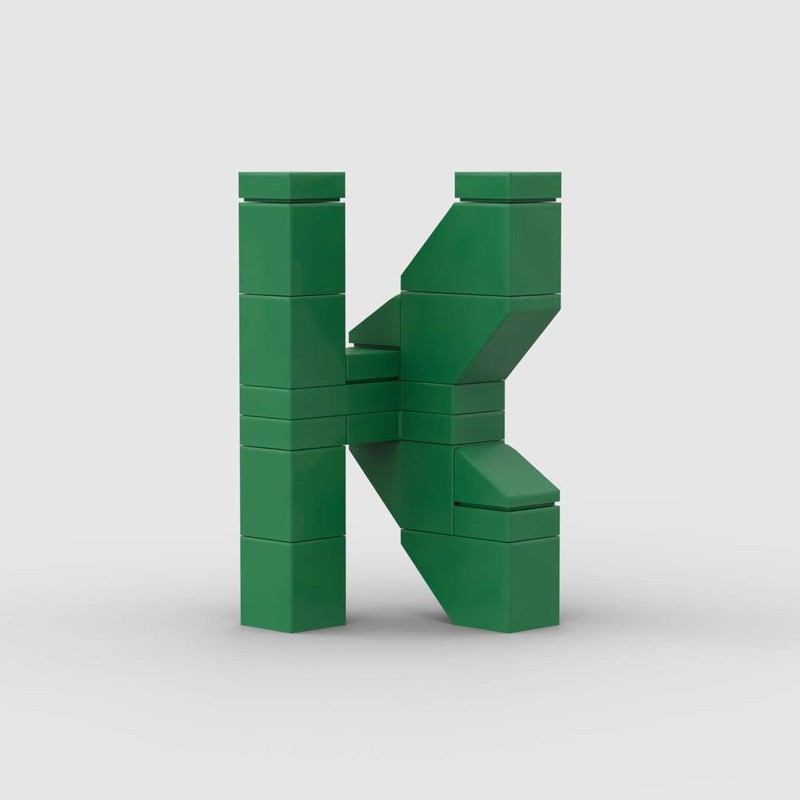 Lego 3D Letter K 3x3x5