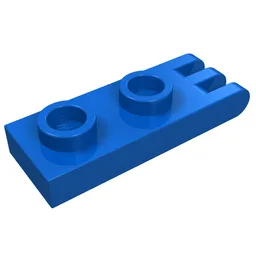 Hinge Plate 1 x 2 with 3 Fingers [Hollow Studs] / Blue