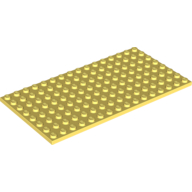 Lego Plate 8 x 16 / Bright Light Yellow