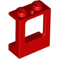 Window 1 x 2 x 2 Plane, Solid Studs / Red