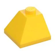 Brick Sloped 45° 2 x 2 Double Convex / Yellow