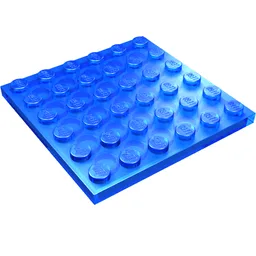 Plate 6 x 6 / Trans-Dark Blue