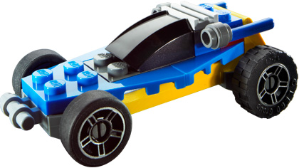 Lego Blue and Yellow Racer