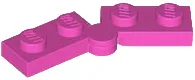 Hinge Plate 1 x 4 Swivel (2429 / 2430) / Dark Pink